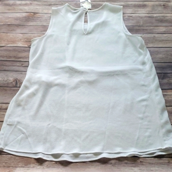 Cato white faux wrap top with adjustable side buckle NWT - Picture 4 of 8